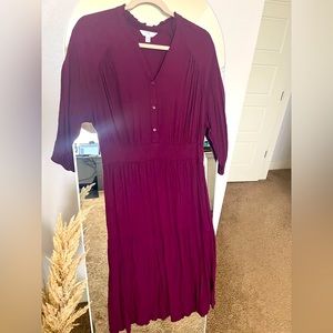 Magenta Maxi dress sz xlarge fits a sz large